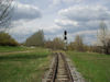 Путь детской железной дороги в Донецке и входной светофор на ст.Пионерская